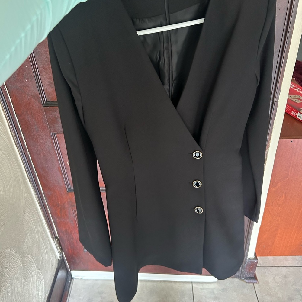 Elegant Black Women's Blazer dress